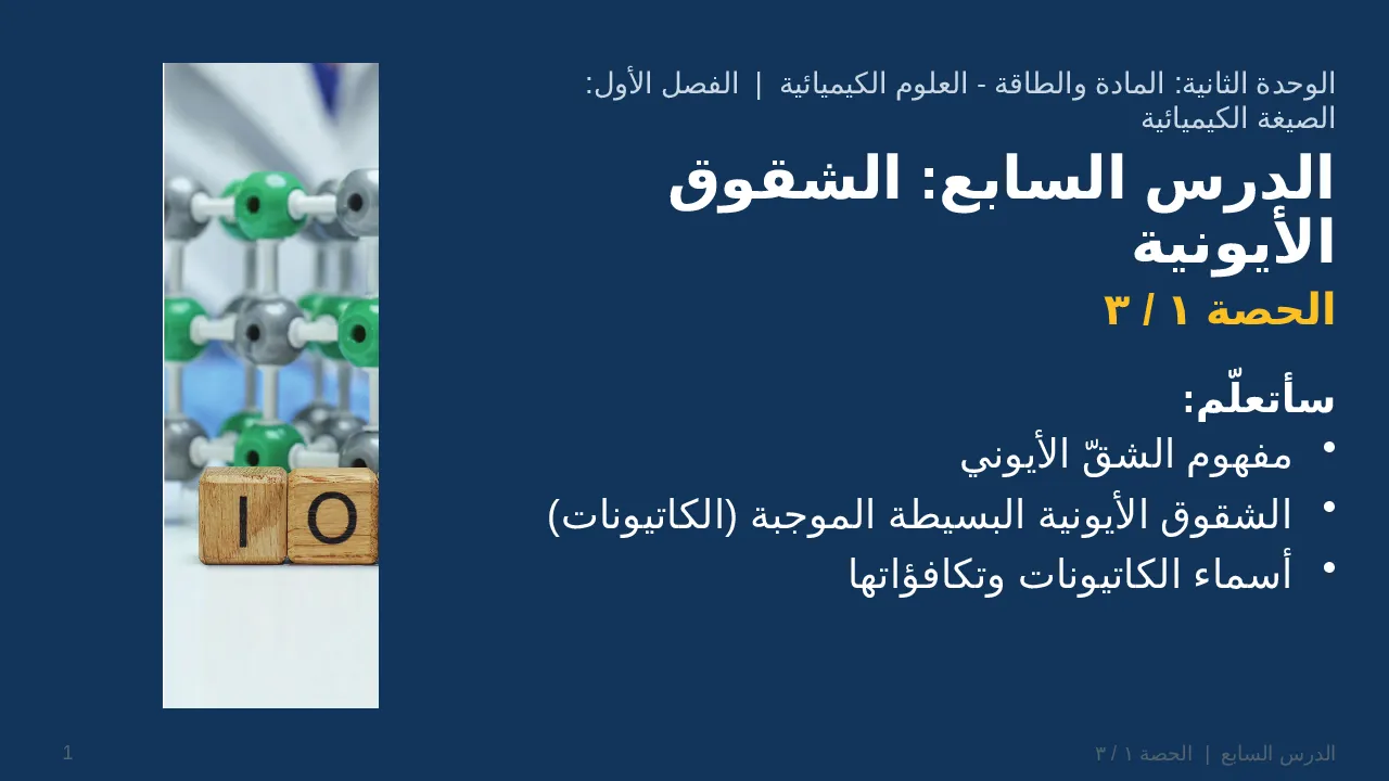 الشقوق الأيونية — شريحة 1 من 40